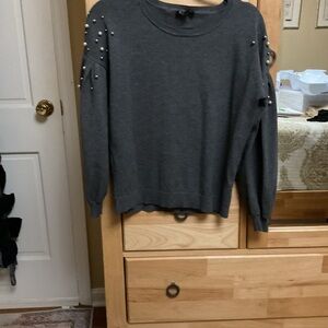 INC International Concepts Charcoal Knit Top